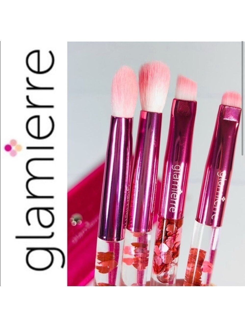 Glamierre Pink Makeup Brush Set 4 Piece